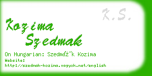 kozima szedmak business card